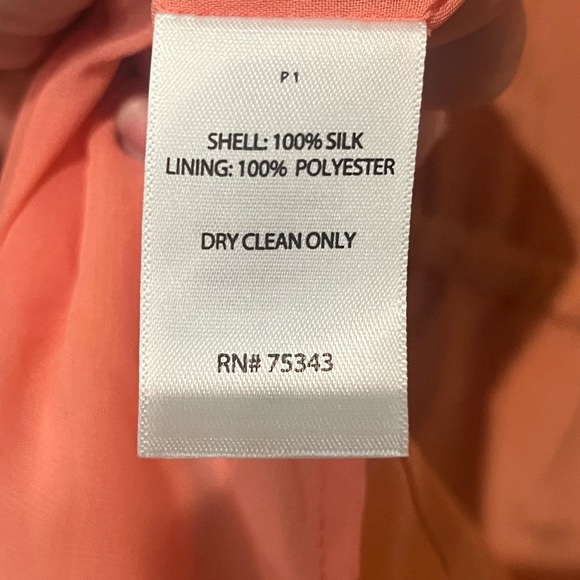 Cynthia rowley NWT women’s 100% silk peach colored sleeveless dress midi size 10 - Picture 5 of 7